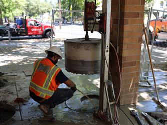 Construction underway at Woodland Adult Education in June 2025