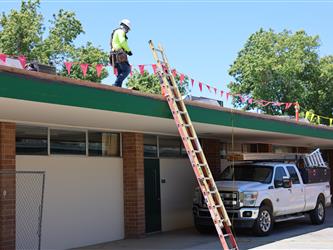 Construction underway at Douglass Middle School in June 2025