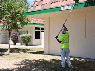 Construction underway at Douglass Middle School in June 2025