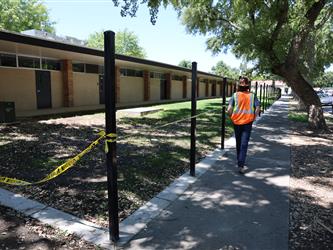 Construction underway at Woodland Adult Education in June 2025