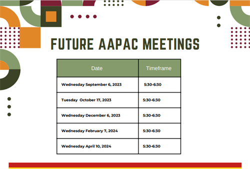 2023-2024 AAPAC Meetings