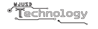 WJUSD Technology Logo in a digitized font