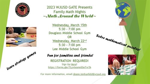 Family Math Nights Flyer 